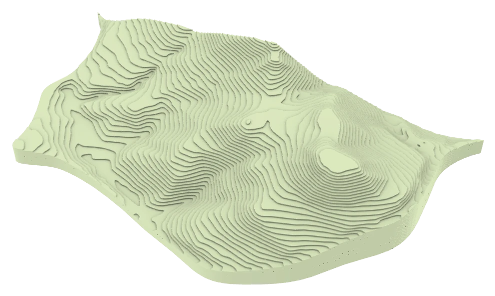 Contours, axonometric